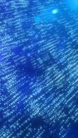 resumen digital antecedentes con brillante azul partículas y ligero manchas, simbolizando datos fluir y futurista tecnología video