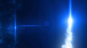 minimalista blu sfondo con raggiante onda modelli e morbido lente bagliore video