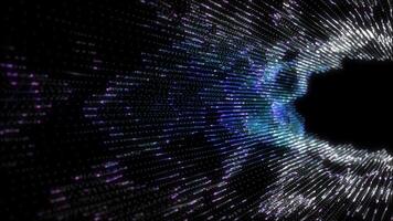 resumen brillante partícula ola creando un dinámica, futurista visual video