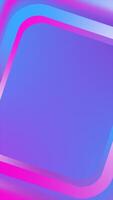 astratto geometrico telaio con liscio blu e viola pendenza bordi, la creazione di un' moderno minimo sfondo video