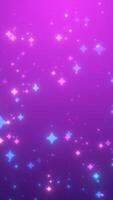 Abstract dreamy purple background with glowing blue and pink stars, evoking a magical and festive atmosphere video