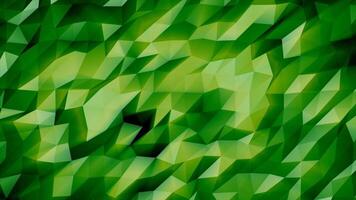 astratto verde poligono sfondo con sfaccettato triangolare forme e liscio gradienti per moderno design video