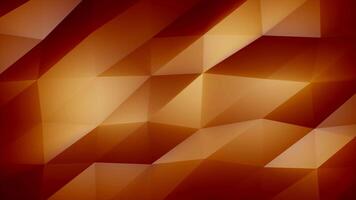 astratto d'oro poligono sfondo con sfaccettato triangolare textures e liscio gradienti, elegante e elegante video