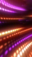 Abstract composition of soft orange and purple glowing light waves creating vibrant flowing patterns video