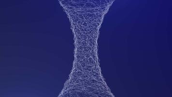 abstrakt nätverk strukturera mot en djup blå lutning bakgrund. video
