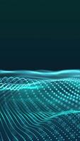 Abstract digital wave pattern with glowing dots. video
