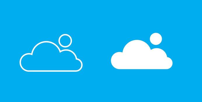 Modern cloud computing design for technology and weather concepts, minimal and clean style vector