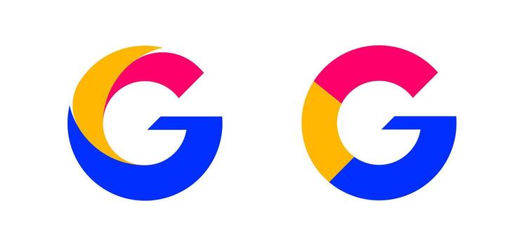 Modern colorful G logo design, abstract graphic element for creative branding, versatile business symbol and innovative marketing vector