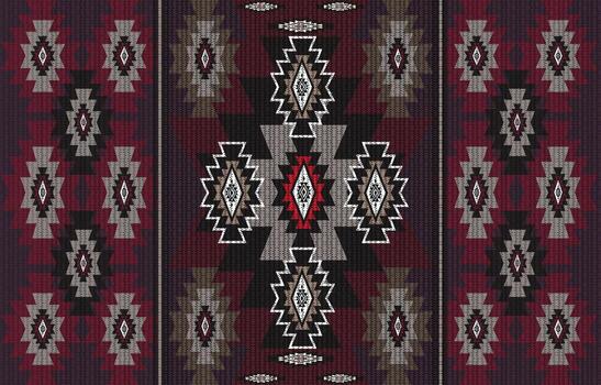 Geometric textile pattern with vibrant colors vector