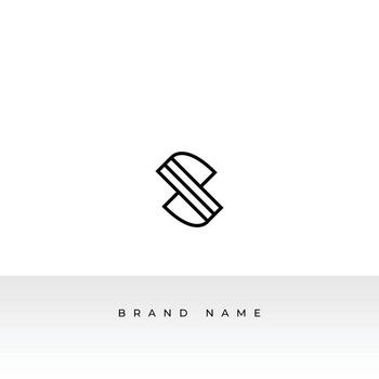 resumen inicial letra s logo. s letra dos línea estilo aislado en doble antecedentes. plano logo diseño modelo elemento usable para negocio y marca logotipos vector