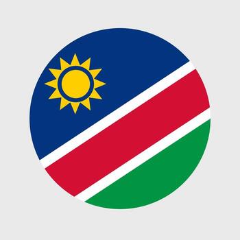 Namibia flag in circular design vector
