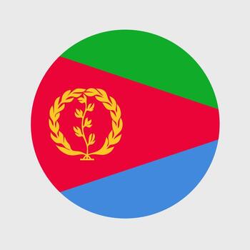 Circular Eritrean flag illustration vector