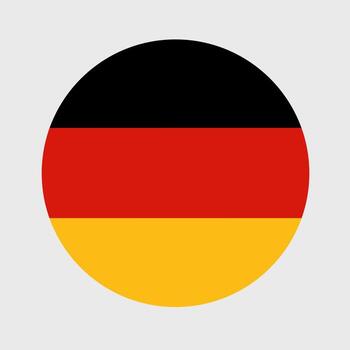 German flag in a circular shape vector