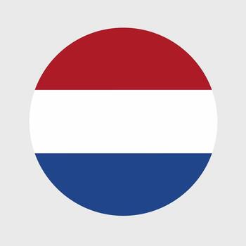 Circular Dutch flag design vector