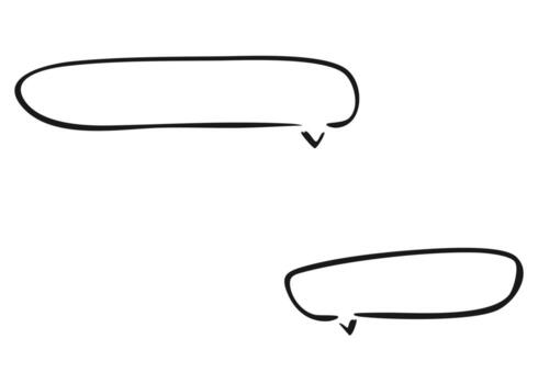 Correspondence icon with two dialog boxes. Hand drawn doodle design style representing chat, communication, or messaging. illustration isolated on white background. vector