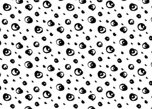 Black simple flower silhouettes seamless pattern. Minimal floral background with repeating botanical elements. Elegant monochrome design for textile, wallpaper, wrapping paper, and decoration. vector