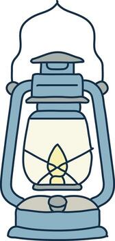 queroseno linterna con vaso globo y colgando encargarse de vector