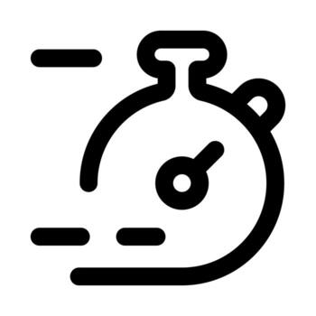 Unstoppable Speed clock modern icon set for time, motion, and performance design projects vector