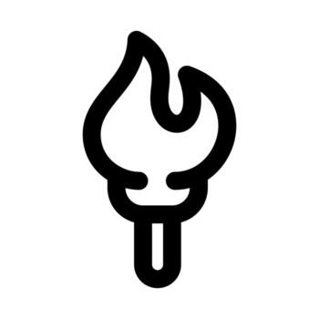fuego antorcha creativo icono para moderno y profesional evento y celebracion diseño proyectos vector
