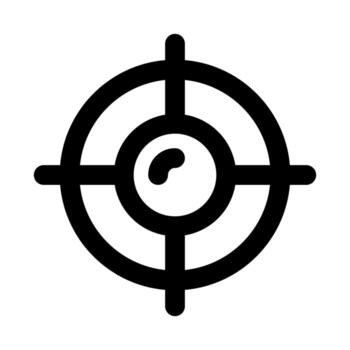 Target sharp icon for goal setting, competition, and accuracy design projects vector