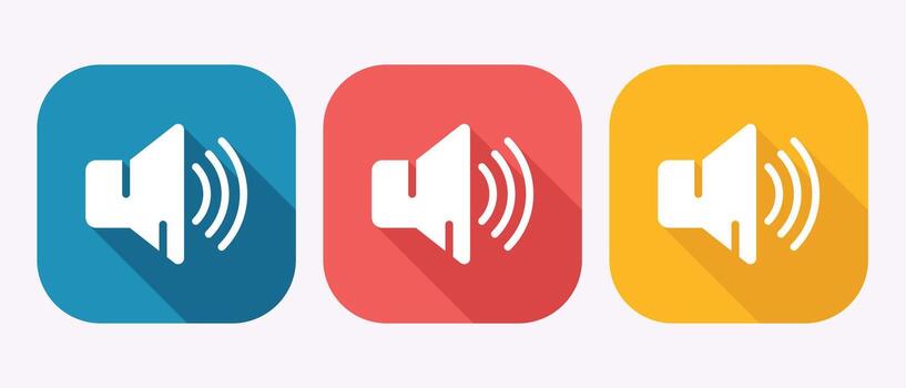 Set of Audio Volume Symbols for Presentation and Modern Application Interface Design vector