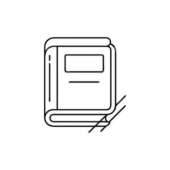 libro en contorno estilo con blanco antecedentes para sencillo diseño recurso vector