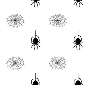 Spiders and webs pattern in black and white design for creative projects vector
