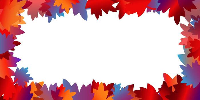 Autumn background. Banner design background with falling red autumn leaves. on white vector