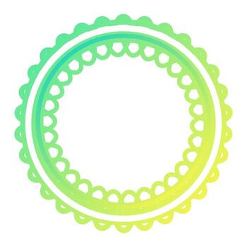 Green gradient circle frame for modern label and layout projects vector