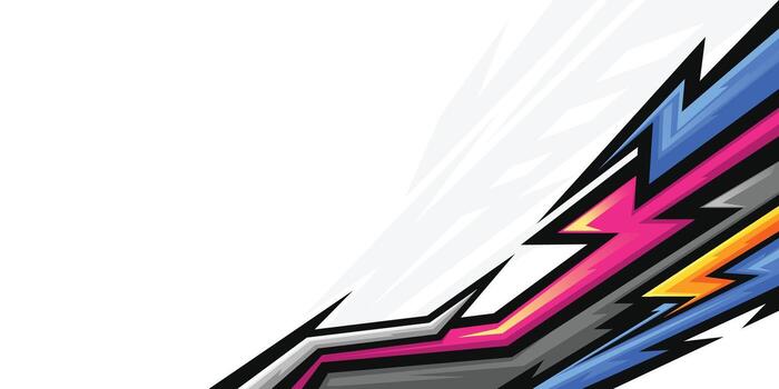 Stylish colorful sports background with sharp shapes vector