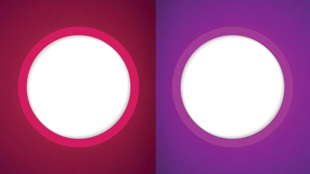 Dual Color Pink and Purple Abstract Halftone Background with Modern Circular Space Frame vector