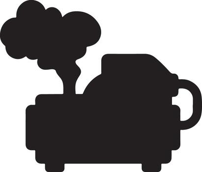 Silhouette of a fog machine with a visible nozzle vector