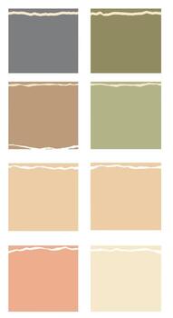 Earthy Toned Rectangles with Abstract Creamy Borders in a Grid Arrangement vector