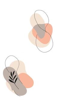 resumen composición presentando orgánico formas, delicado líneas, y botánico elementos vector