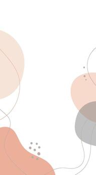 Minimalist Abstract Composition with Soft Shapes, Lines, and Dots on White Background vector