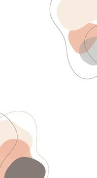 Abstract Composition Featuring Soft Shapes, Lines, and Neutral Color Palette vector
