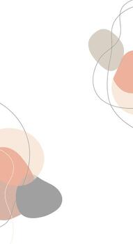 Abstract Composition with Earth Tones, Organic Shapes, and Flowing Lines on White Background vector