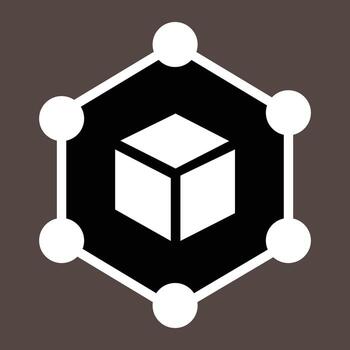 Innovation and Data Visualization A striking abstract design showcasing a network with a central cube element symbolizing interconnectedness and technological advancements vector