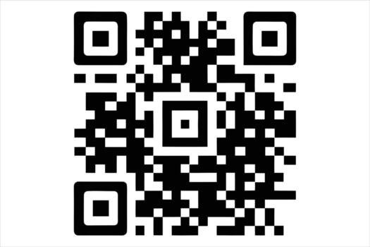 black qr code on white background vector