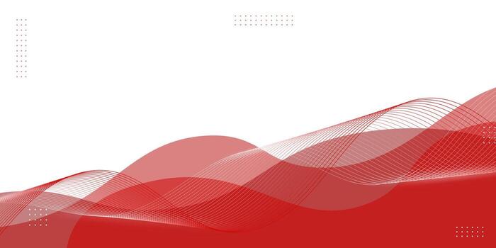 rojo resumen ola antecedentes con suave fluido líneas vector