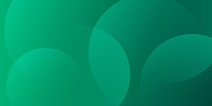 Green abstract background with soft circles and gradient light effect, fresh and minimal look. vector