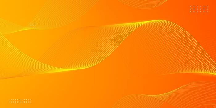 Orange gradient wave background with smooth flow and light texture vector