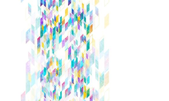 Multicolored elements grunge tech geometric abstract background vector