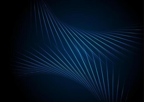 Blue minimal glowing lines abstract tech background vector