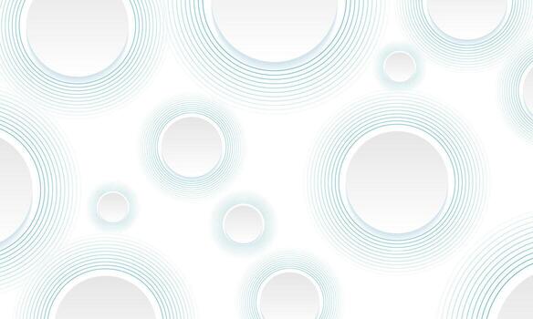 Grey geometric circles with minimal blue linear rings abstract background vector