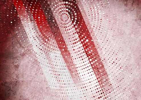 Red stripes grunge abstract geometric background with dots vector