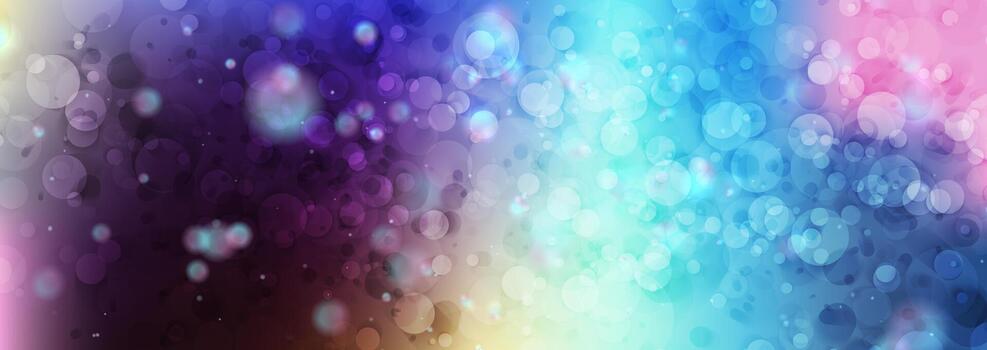 Holographic neon shiny bokeh lights abstract background vector