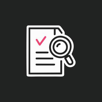 documento icono ai verificación sello vector