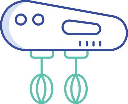 hand blender machine outline color icon design vector