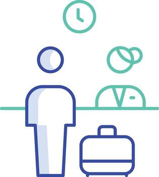 help desk outline color icon design vector